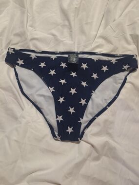 Faded Glory Navy Blue Star Print Swim Bottoms